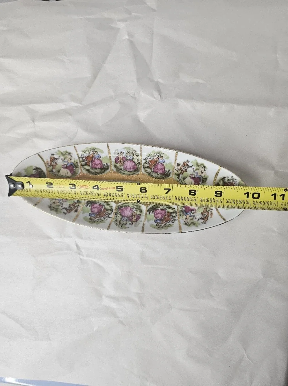 Royal Vienna Style Courting Couples Porcelain Relish Dish